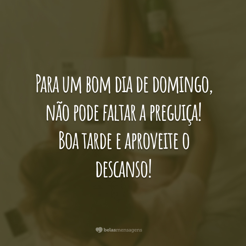 Para um bom dia de domingo, não pode faltar a preguiça! Boa tarde e aproveite o descanso!