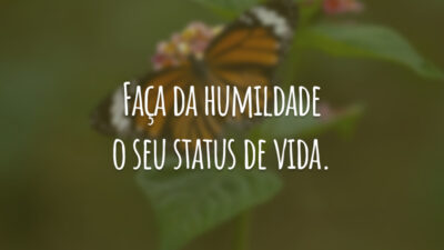 Faça da humildade o seu status de vida.