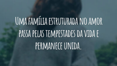 Uma família estruturada no amor passa pelas tempestades da vida e permanece unida.
