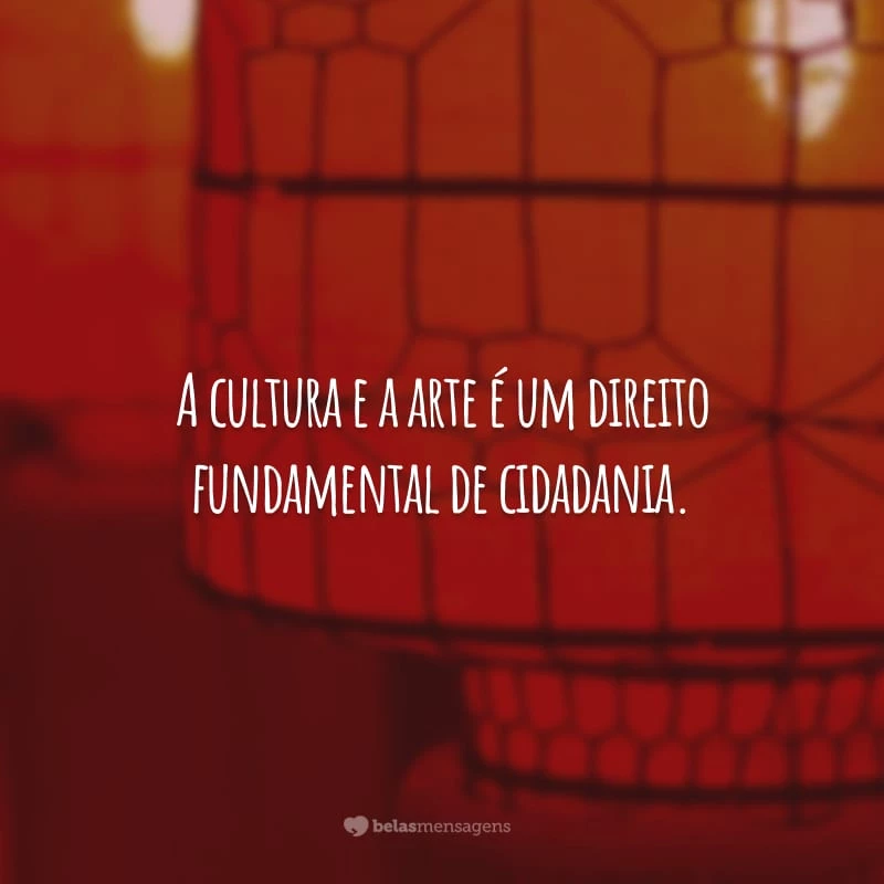 A cultura e a arte é um direito fundamental de cidadania. O pobre tem tando direito quanto o rico de apreciar e entender uma ópera. No entanto, o Estado falha na obrigação de oferecer uma educação artística e cultural de qualidade.