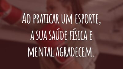 Ao praticar um esporte, a sua saúde física e mental agradecem.