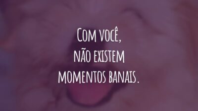 Com você, não existem momentos banais. A alegria está sempre acontecendo! Agradeço muito por essa amizade tão inspiradora e terna.