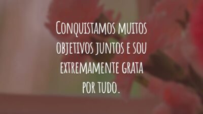 Conquistamos muitos objetivos juntos e sou extremamente grata por tudo. Esse não é um adeus, mas um até logo porque ainda vamos nos encontrar fora do trabalho.