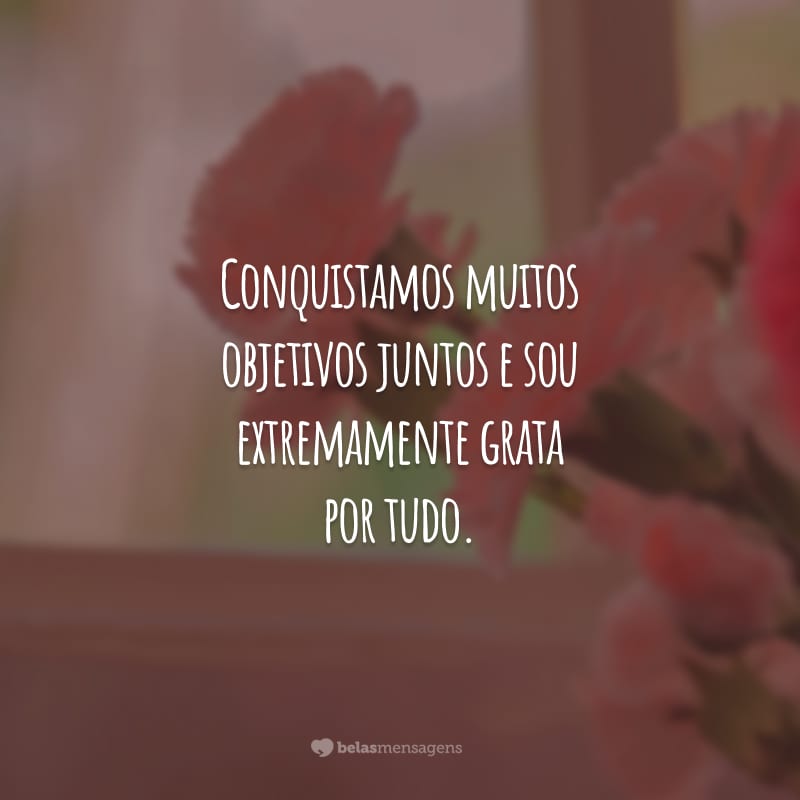 Conquistamos muitos objetivos juntos e sou extremamente grata por tudo. Esse não é um adeus, mas um até logo porque ainda vamos nos encontrar fora do trabalho.