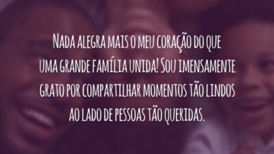 Nada alegra mais o meu coração do que uma grande família unida! Sou imensamente grato por compartilhar momentos tão lindos ao lado de pessoas tão queridas.