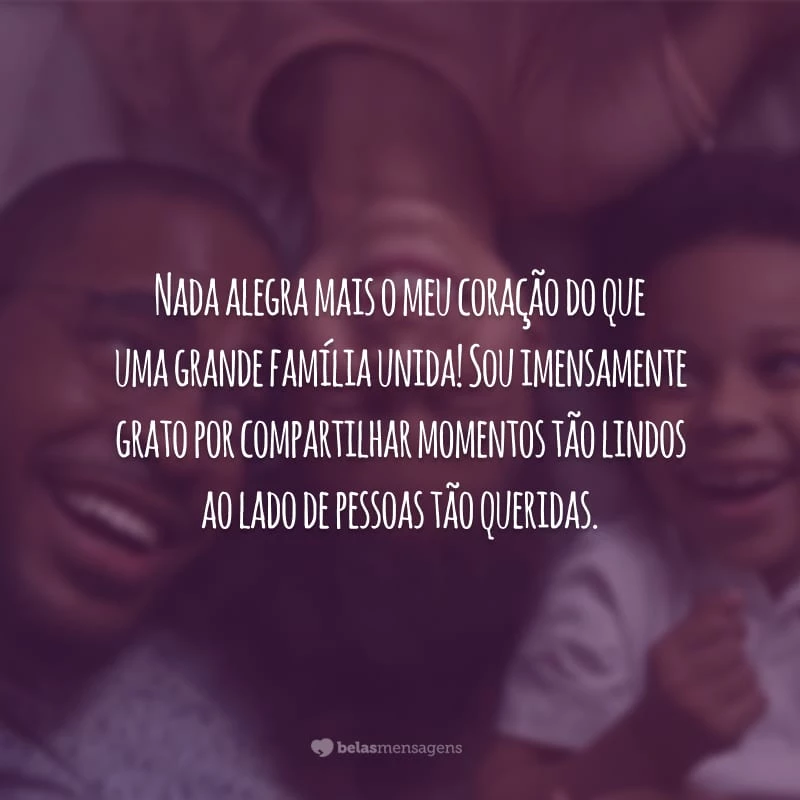 Nada alegra mais o meu coração do que uma grande família unida! Sou imensamente grato por compartilhar momentos tão lindos ao lado de pessoas tão queridas.