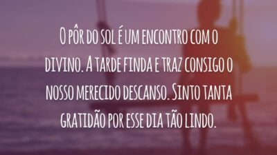 O pôr do sol é um encontro com o divino. A tarde finda e traz consigo o nosso merecido descanso. Sinto tanta gratidão por esse dia tão lindo.