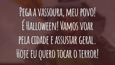 Pega a vassoura, meu povo! É Halloween! Vamos voar pela cidade e assustar geral. Hoje eu quero tocar o terror!