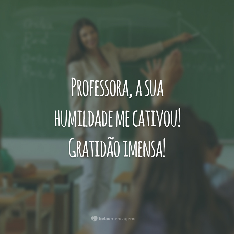 Professor, a sua humildade me cativou! Gratidão imensa!