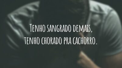 Tenho sangrado demais, tenho chorado pra cachorro.