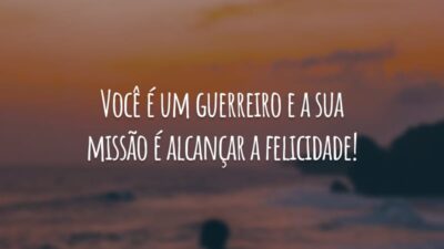 Você é um guerreiro e a sua missão é alcançar a felicidade! Não deixe ninguém derrotar os seus sonhos.