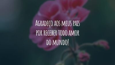Agradeço aos meus pais por receber todo amor do mundo!