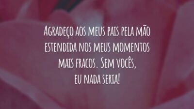Agradeço aos meus pais pela mão estendida nos meus momentos mais fracos. Sem vocês, eu nada seria!