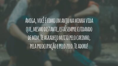 Amiga, você é como um anjo na minha vida que, mesmo distante, está sempre cuidando de mim. Te agradeço muito pelo carinho, pela preocupação e pelo zelo. Te adoro!