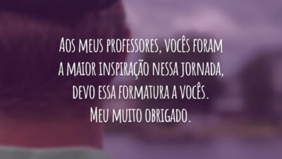 Aos meus professores, vocês foram a maior inspiração nessa jornada, devo essa formatura a vocês. Meu muito obrigado.