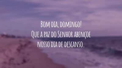 Bom dia, domingo! Que a paz do Senhor abençoe nosso dia de descanso.