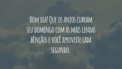 Bom dia! Que os anjos cubram seu domingo com as mais lindas bênçãos e você aproveite cada segundo.