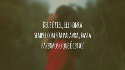 Deus é fiel, Ele honra sempre com sua palavra, basta fazermos o que é certo!