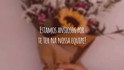 Estamos ansiosos por te ter na nossa equipe! Seja bem-vindo e se precisar de algo, é só perguntar!
