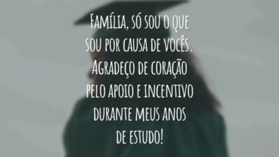 Família, só sou o que sou por causa de vocês. Agradeço de coração pelo apoio e incentivo durante meus anos de estudo!