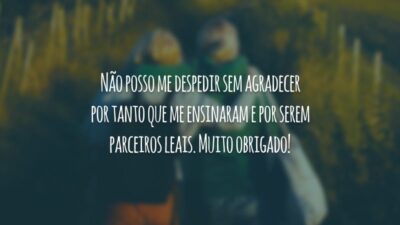 Não posso me despedir sem agradecer por tanto que me ensinaram e por serem parceiros leais. Muito obrigado!