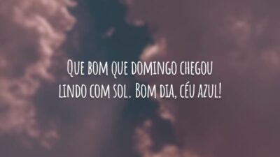Que bom que domingo chegou lindo com sol. Bom dia, céu azul!