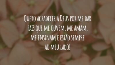 Quero agradecer a Deus por me dar pais que me ouvem, me amam, me ensinam e estão sempre ao meu lado!
