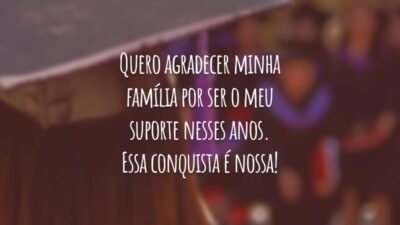 Quero agradecer minha família por serem meu suporte nesses anos. Essa conquista é nossa!
