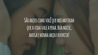 São anjos como você que nos mostram que a vida vale a pena. Boa noite, amiga e minha anja favorita!