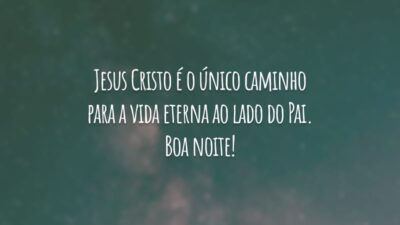 Jesus Cristo é o único caminho para a vida eterna ao lado do Pai. Boa noite!