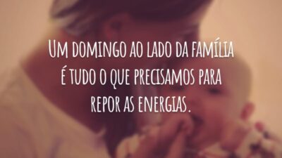 Um domingo ao lado da família é tudo o que precisamos para repor as energias.