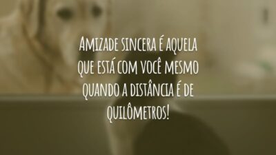 Amizade sincera é aquela que está com você mesmo quando a distância é de quilômetros!