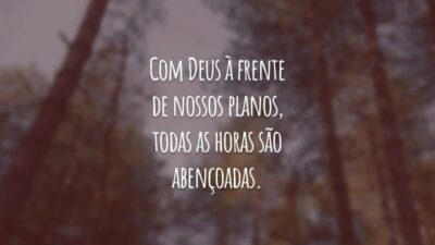 Com Deus à frente de nossos planos, todas as horas são abençoadas. Boa tarde!