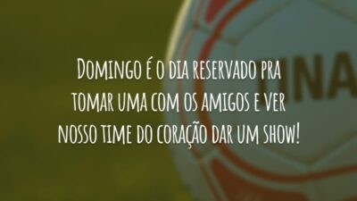 Domingo é o dia reservado pra tomar uma com os amigos e ver nosso time do coração dar um show!