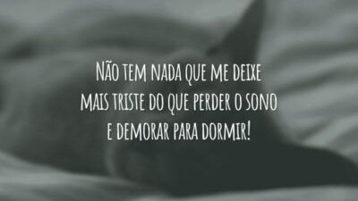 Não tem nada que me deixe mais triste do que perder o sono e demorar para dormir!