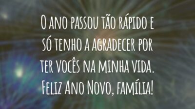 O ano passou tão rápido e só tenho a agradecer por ter vocês na minha vida. Feliz Ano Novo, família!