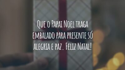 Que o Papai Noel traga embalado para presente só alegria e paz. Feliz Natal!