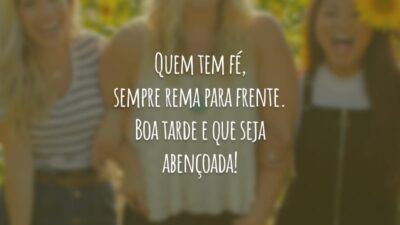 Quem tem fé, sempre rema para frente. Boa tarde e que seja abençoada!