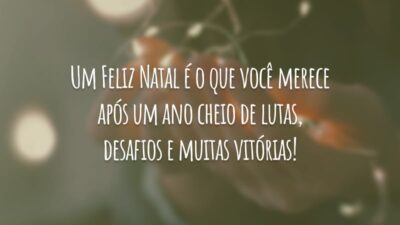 Um Feliz Natal é o que você merece após um ano cheio de lutas, desafios e muitas vitórias!