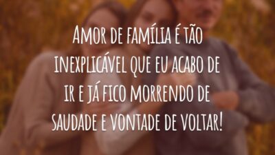 Amor de família é tão inexplicável que eu acabo de ir e já fico morrendo de saudade e vontade de voltar!
