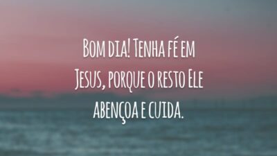 Bom dia! Tenha fé em Jesus, porque o resto Ele abençoa e cuida.