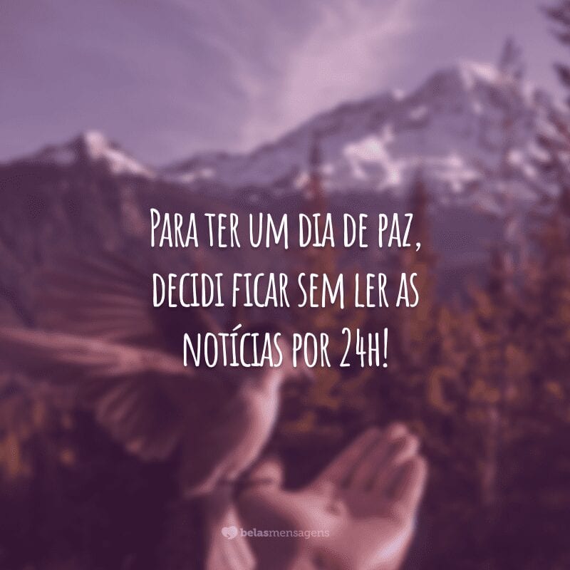 Para ter um dia de paz, decidi ficar sem ler as notícias por 24h!