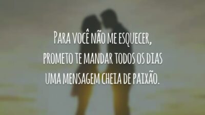 Para você não me esquecer, prometo te mandar todos os dias uma mensagem cheia de paixão.