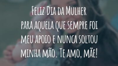 Feliz Dia da Mulher para aquela que sempre foi meu apoio e nunca soltou minha mão. Te amo, mãe!