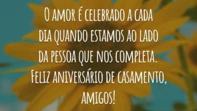 O amor é celebrado a cada dia quando estamos ao lado da pessoa que nos completa. Feliz aniversário de casamento, amigos!