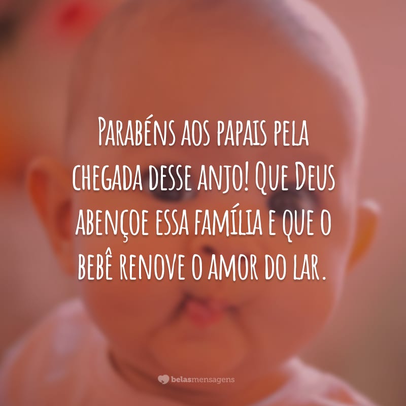 Parabéns aos papais pela chegada desse anjo! Que Deus abençoe essa família e que o bebê renove o amor do lar.