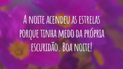 A noite acendeu as estrelas porque tinha medo da própria escuridão. Boa noite!