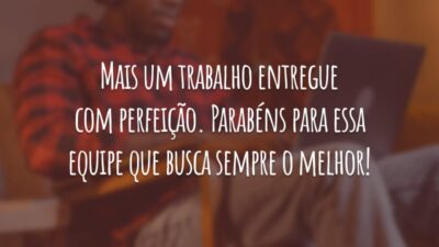 Mais um trabalho entregue com perfeição. Parabéns para essa equipe que busca sempre o melhor!
