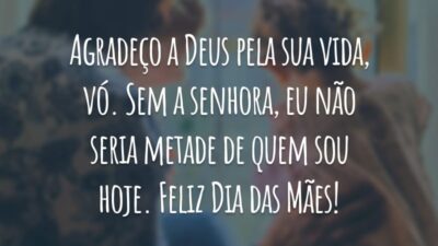 Agradeço a Deus pela sua vida, vó. Sem a senhora, eu não seria metade de quem sou hoje. Feliz Dia das Mães!