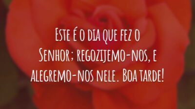 Este é o dia que fez o Senhor; regozijemo-nos, e alegremo-nos nele. Boa tarde!
